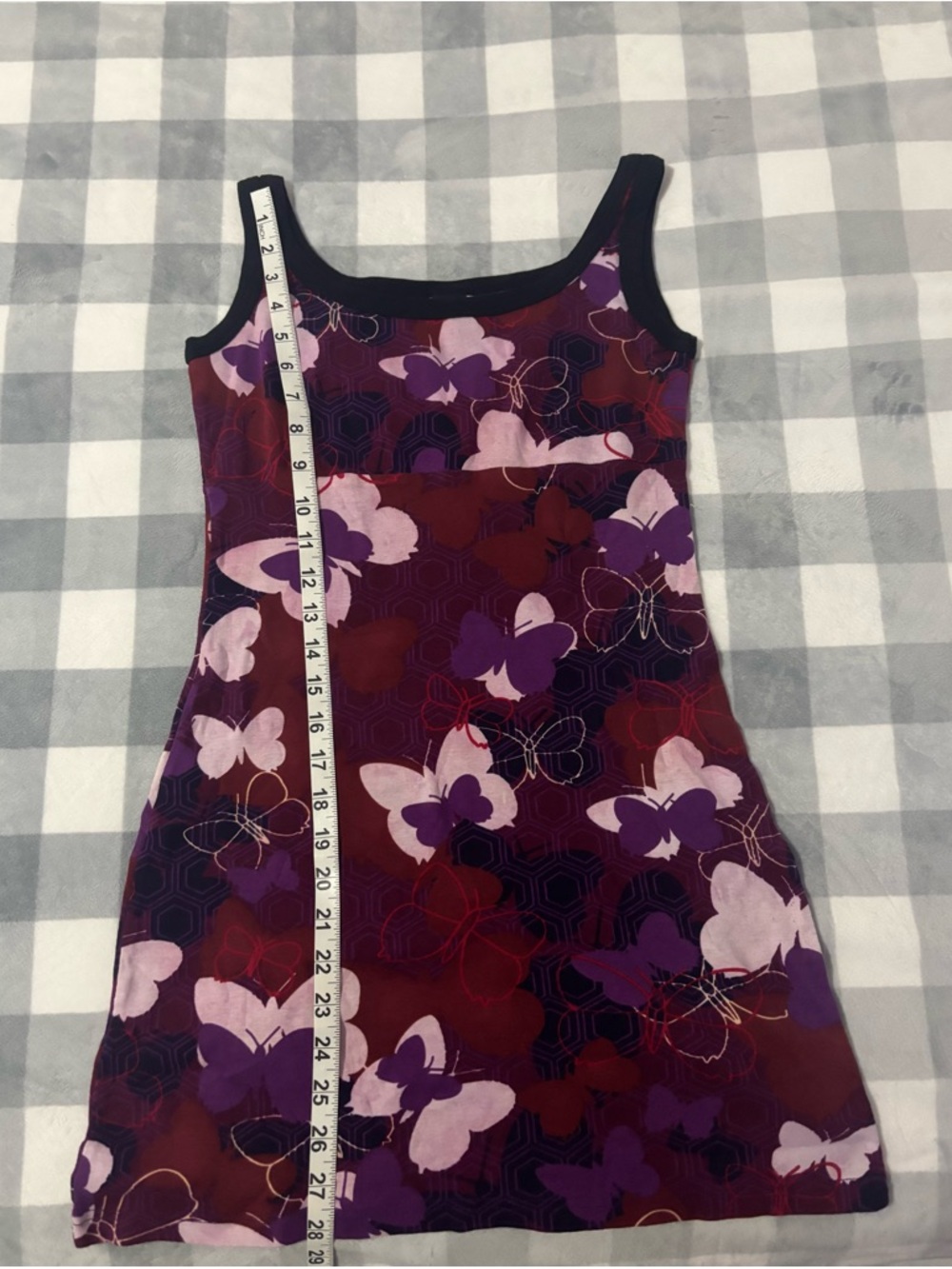 Jezebel Purple and Pink Butterfly-Accent Top
